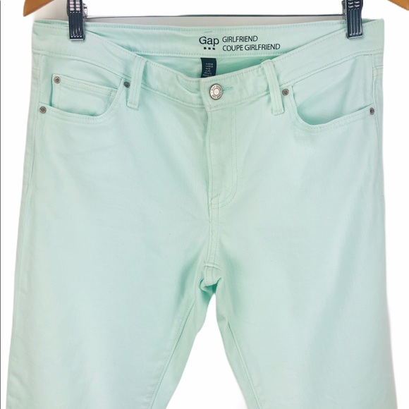Gap Girlfriend Coupe Pants Mint Green Size 8 - Picture 2 of 6